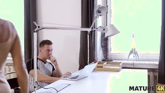 MATURE4K. Blonde old has vagina filled with mans penis instead of paying