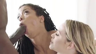 African and blonde share a bbcs