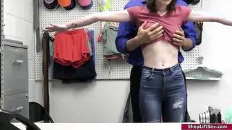 Big Titted 18 yo thief is nailed by an officer