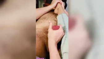 Dick Ball Torture CBT while he Moans  PreCums inside my Hand
