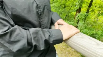 Stranger Dark Haired into the Outdoor Park Accepts to Grope that Dick for $10. (Risky Sex)