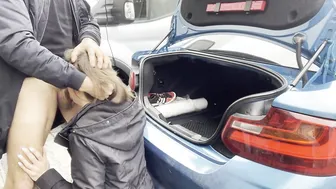 Im fucking my bitch inside the parking lot