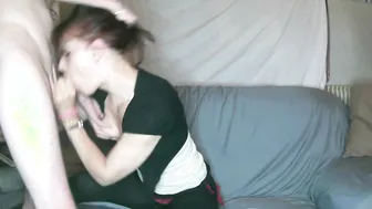 Incredible Sexy Head from my Wifey and Cum all over her Face