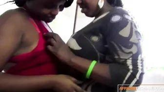 African Dyke Babes Cumming Inside Shower