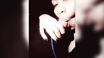 Bombshell chinese Boss Blowing her Slaves Balls until he Jizzes