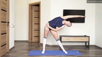 Gigantic hooters Lena Levente showing her great flexibility