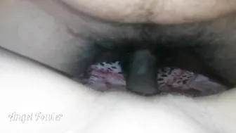 Fucking at Home while Watching a Tape Snatch Pump out a Gigantic Cummed - Angel Fowler