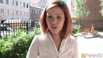 Fake agent shoots Goddess sex tape with winsome red haired