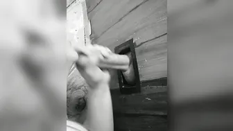 Stranger at a Glory Hole Ejaculates Rough from babe Wifeys Mouth