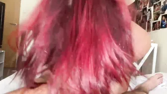 Red Haired Barely Legal Blowing Penis whilst Handcuffed