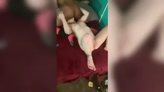 Face Sittin Blonde milf and Suckin Penis Interracial 3sum