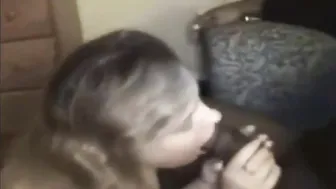 The cuck films her while taking that gigantic african penis