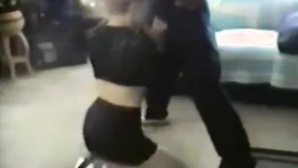 trying rough to take thick african penis with a big