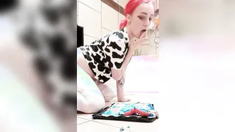Sitting on Cake
