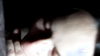Slender 95lbs Dark Haired Amateur Bimbo Chokes on a Cock