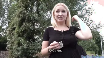 Pulled euro shows her titted and riding penis under a bridge inside