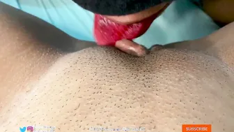 Huge clitoris licking and sucking off until lover jizzes