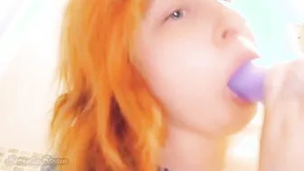Sucking Off my Dildo