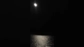 Woman Vibrators Cunt into Moonlight