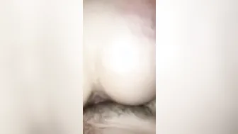 Amateur Bombshell Ejaculates Instantly on Bike Penis and Riding until she Getting Filled