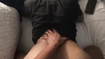 Bimbo with Huge Butt Takes Cream Pie from behind