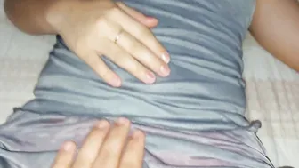 Touching my sisters Boobs into our PARENTS bed