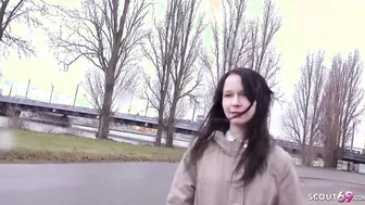 GERMAN SCOUT - FLEXIBLE SHY SMALL CUNT WITH MOUTH PICKUP AND FUCKED AT REAL