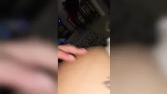 He Put his Thumb all inside my Ass and Creampied my Twat
