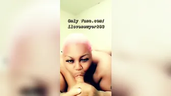 Huge Beauty BBW Sucking Off on her Sex Toy