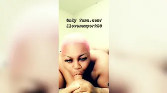 Huge Beauty BBW Sucking Off on her Sex Toy