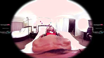 VR Porn - Catalina Cruz Oiled up Long Boobies Jiggling while Finger Banging