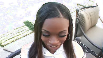 Ebony Caught porn video – African College Girl Divine caught smoking must banged white stepdad