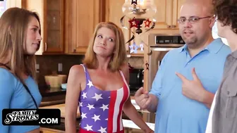 Slim Insatiable Teenagers Stepsister Kirsten Lee Fuck During 4th Of July Celebration