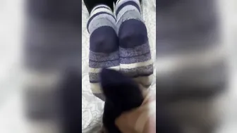 Cumming on fiances socks