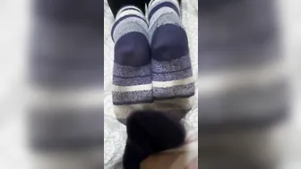 Cumming on fiances socks