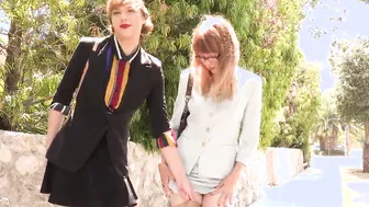 Lusty lesbo Milf loves eating young unshaved snatch