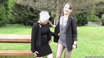 Louane and her friend got banged by 2 huge cocks