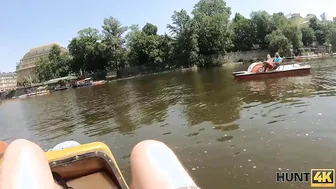 HUNT4K. Curvy sluts with juicy titted has sex with stranger inside front
