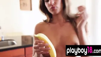Huge boobed dark haired goddess Chelsea loves beauty lingeries and naked training