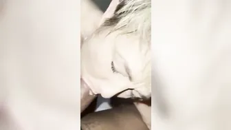 GILF Sucks Gigantic Ebony Penis