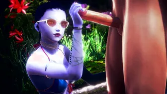 Widowmaker PLAYS WITH SEX VIBRATORS INTO NATURE | 3D CARTOON