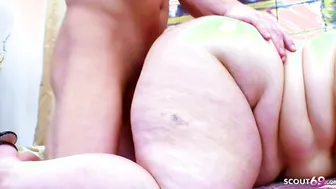 Rare Curvy BBW Chubby Ginger Eighteen Have Sex with Tiny