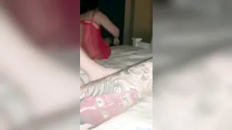 Crazy sex Thick fiance inside red underwear