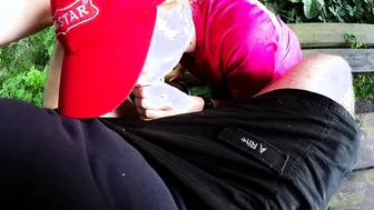 Stepsister took me on a Bike Trip and Blown me into the Park I Flooded her Mouth