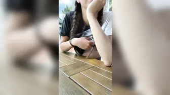 Flashing Boobs inside Outdoors Restaurant and Bathroom Masturbation -YoyaGrey