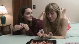Lesbians turned on by sniffing their lingerie and lick vagina