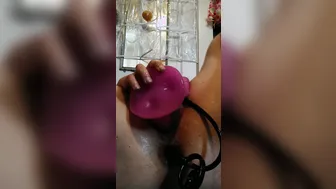 Tried my Triple Penis need to Work up to taking It. Fucking both Holes Til I Cum. that Muscle Flex