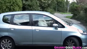 Lusty grandma sucking off dick and fucking