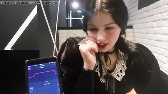 Restaurant porn video – Vibrating Lingerie inside a Restaurant