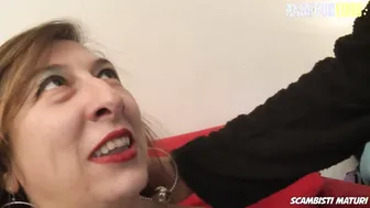 SCAMBISTIMATURI - ITALIAN GRANDMOTHER GETTING BANGED INTO HER GIGANTIC BOOTY AND JUICY CUNT - AMATEUREURO